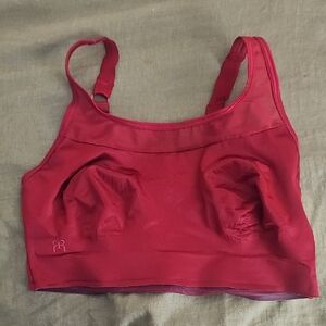 Ruby Ribbon Red Sheer Demiette Bra 32
